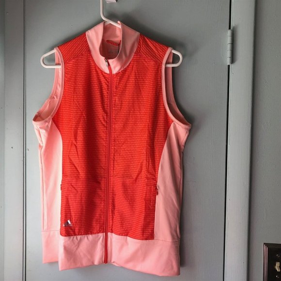 Women's Adidas Golf Technical Lightweight Wind Vest Haze Coral Medium NEW - Picture 6 of 7
